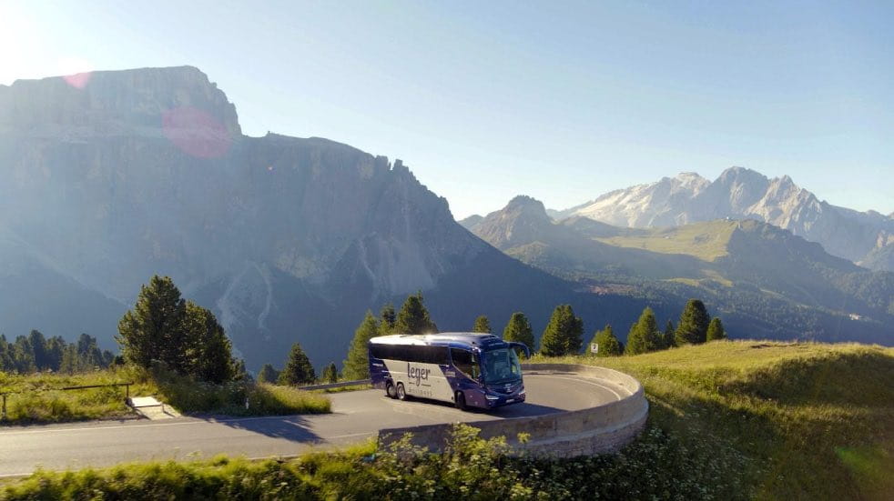 Leger Holidays coach in Italy